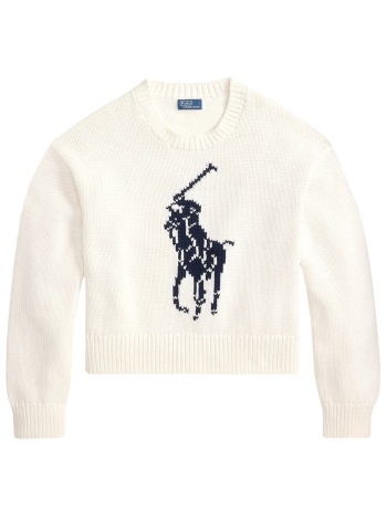 ralph lauren πλεκτο classics big pp po logo εκρου