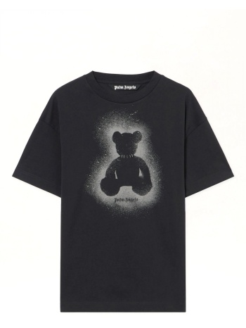 palm angels t-shirt spray bear over tee μαυρο