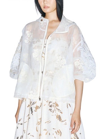 twins fantasy ζακετα c-thru κουκουλα παγιετα λαστιχο κατω