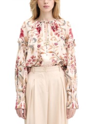 farm rio μπλουζα royal garden sand δεσιμο λαιμο εκρου