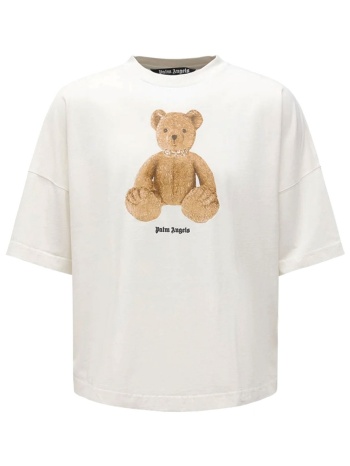 palm angels t-shirt bear over tee λευκο