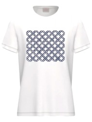 marella emme t-shirt emmracconto στρας λευκο