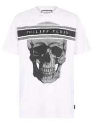 phillip plein t-shirt skull logo line λευκο