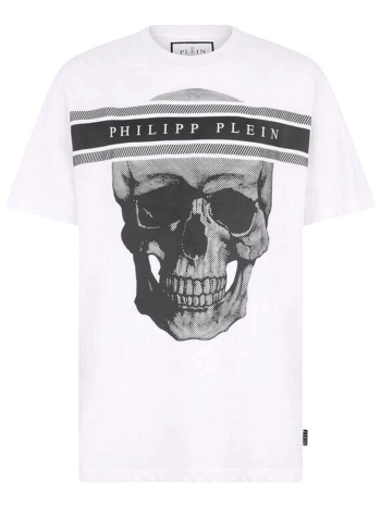 phillip plein t-shirt skull logo line λευκο