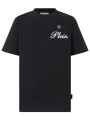 phillip plein t-shirt embossed signature μαυρο