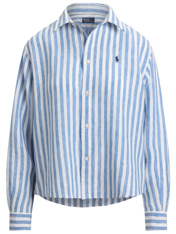 ralph lauren πουκαμισο ριγε classics crop boxy fit