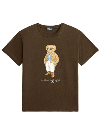 ralph lauren t-shirt classics frn br tee logo καφε