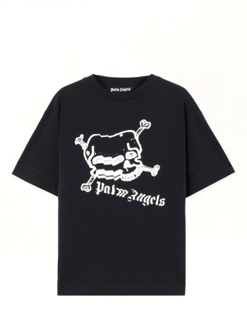 palm angels t-shirt skull regular tee μαυρο