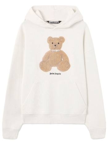 palm angels φουτερ hoodie bear regular λευκο