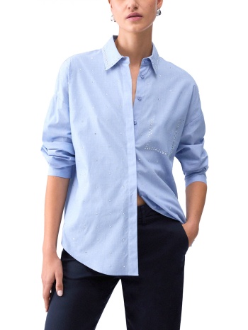 liu-jo πουκαμισο all over στρας σιελ