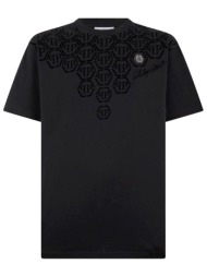 phillip plein t-shirt degrade monogram μαυρο