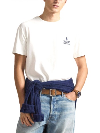 ralph lauren t-shirt logo classic fit εκρου