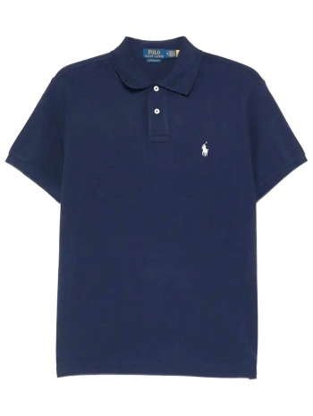 ralph lauren polo custom slim fit logo μπλε