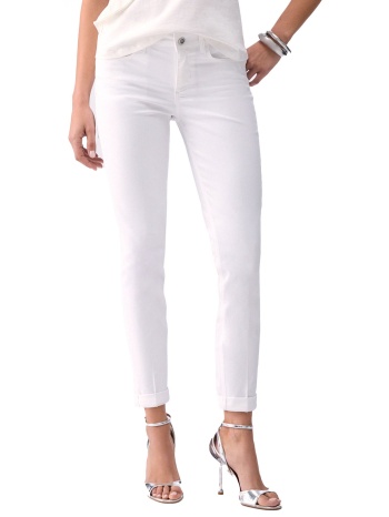 liu-jo παντελονι monroe skinny regular waist λευκο