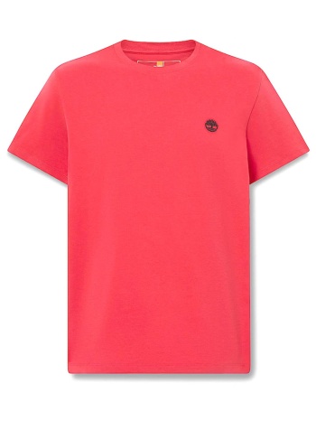 timberland t-shirt crew neck dun-river slim fit κοραλι