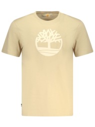 timberland t-shirt brand tree regular fit μπεζ