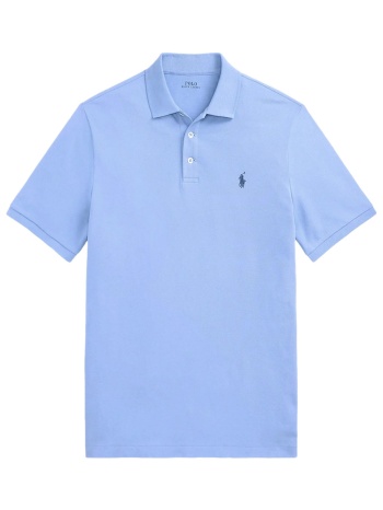 ralph lauren polo custom slim fit logo σιελ