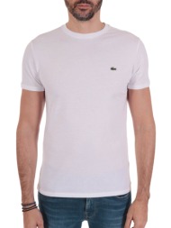 lacoste t-shirt logo regular fit λευκο