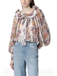 farm rio μπλουζα sea garden εκρου-καφε