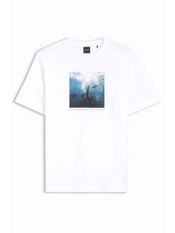 boss casual t-shirt te-creature υπολευκο