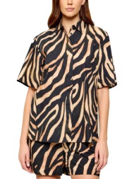 hugo πουκαμισο camule-1 logo καφε-μαυρο