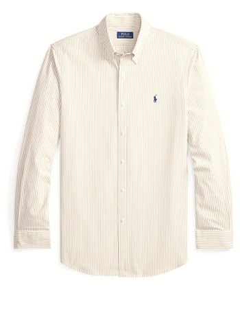 ralph lauren πουκαμισο button down ριγε custom fit stretch