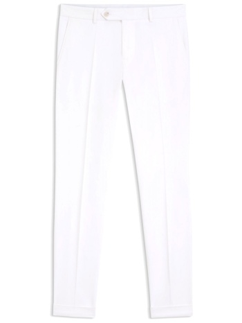 boss παντελονι chino slim fit h-genius-tu-wg-262f λευκο