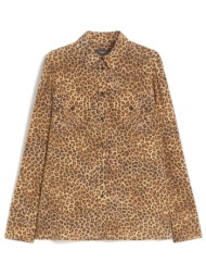 max mara weekend πουκαμισο wkdlemma leopard print μπεζ-καφε