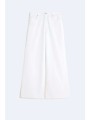 max mara weekend παντελονι jeans wkdmedina high waist wide leg εκρου