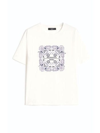 max mara weekend t-shirt wkdwest logo λευκο