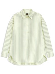 boss casual πουκαμισο ριγε c_bostatta oversized λαχανι-πρασινο