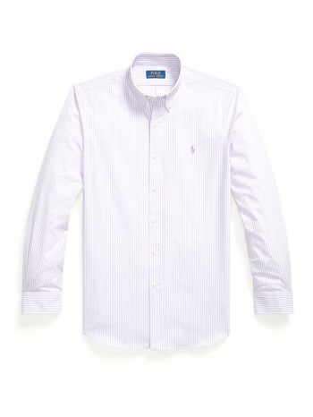 ralph lauren πουκαμισο ριγε button down custom fit stretch