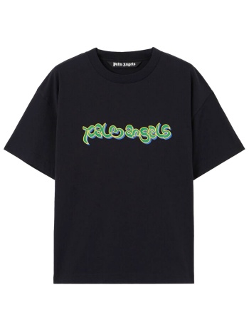 palm angels t-shirt m thai logo regular tee μαυρο