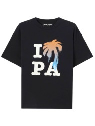 palm angels t-shirt m i love pa regular tee μαυρο