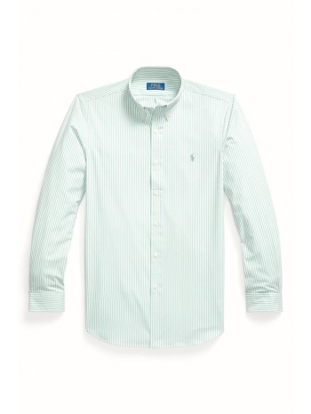 ralph lauren πουκαμισο ριγε button down custom fit stretch