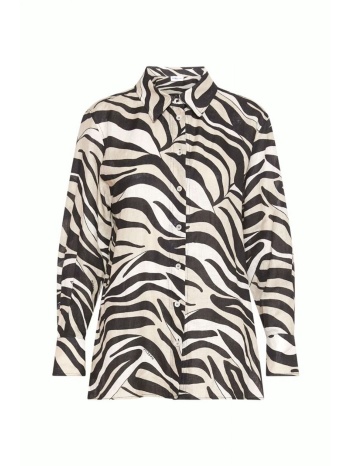 marella sport πουκαμισο mlspergola logo εκρου-μαυρο