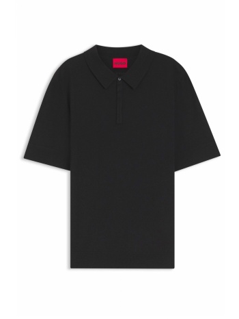 hugo polo πλεκτο san peter-cv μαυρο