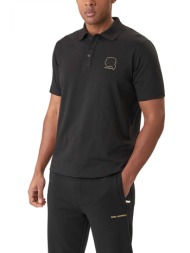 karl lagerfeld polo gold logo μαυρο