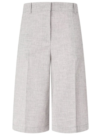 pinko zip culotte angera bermuda fiammato lino cotone γκρι