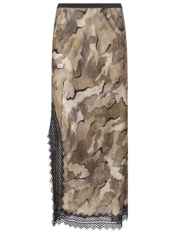 pinko φορεμα exaltacion skirt μοτιβο παραλλαγης και δαντελα