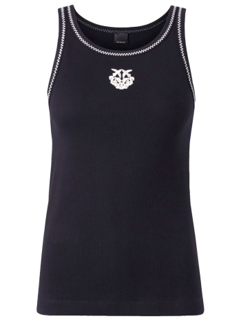 pinko ριμπ φανελακι bitetto tank top μαυρο