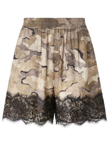 pinko σορτσακι tinozza short μοτιβο παραλαγης και δαντελα