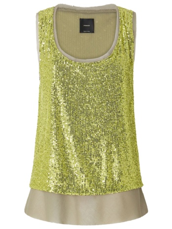 pinko τοπ με παγετες bollicine canotta full paillettes e