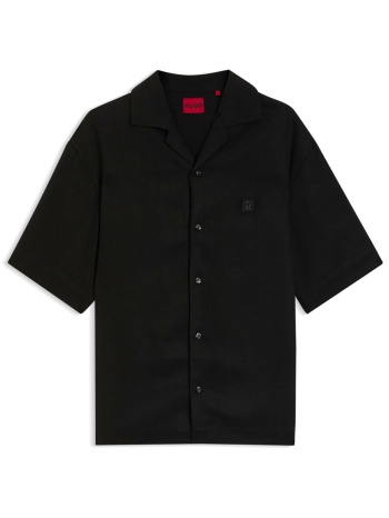 hugo πουκαμισο κοντομανικο espino logo μαυρο