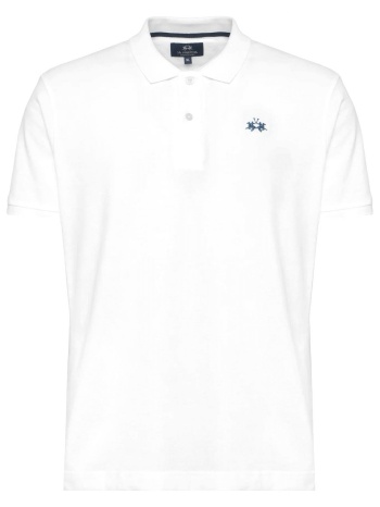 la martina polo pique logo λευκο
