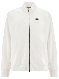 la martina φουτερ fullzip logo λευκο