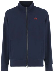 la martina φουτερ fullzip logo μπλε