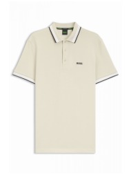 boss athleisure polo paddy regular fit μπεζ