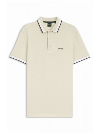 boss athleisure polo paddy regular fit μπεζ