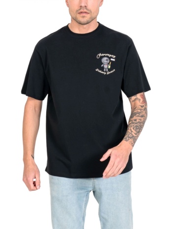 wrong friends t-shirt tulsa logo μαυρο